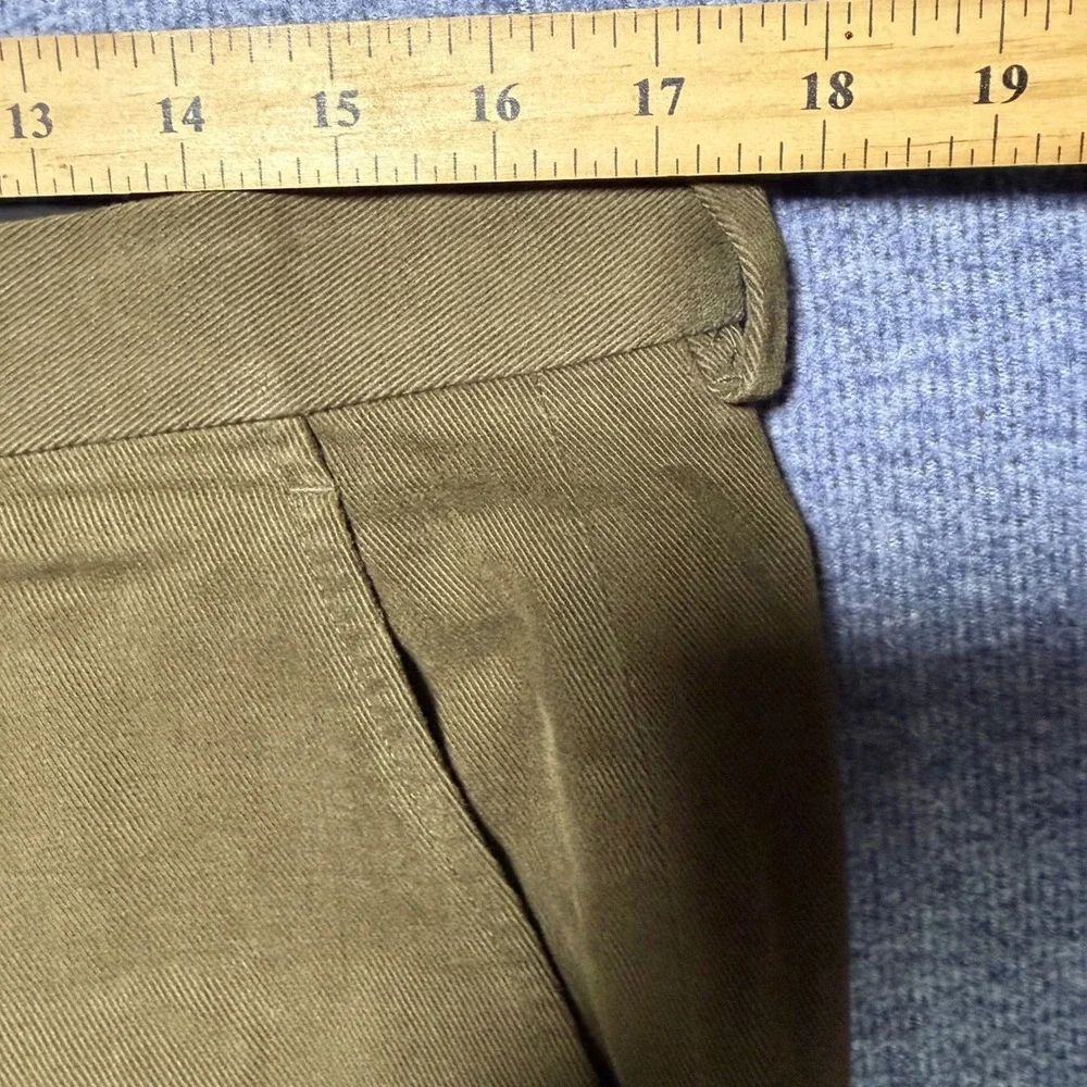 Banana Republic Mens Brown Flat Front Chino Pants 34x33 Straight Leg Slacks